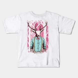 Deer Shirt, Animal Print, Mens Gift, Vintage Shirts Kids T-Shirt